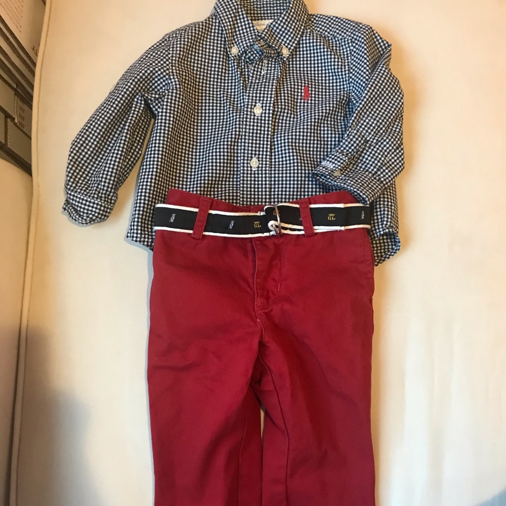 Ralph Lauren three piece set-100% cotton. 9 months